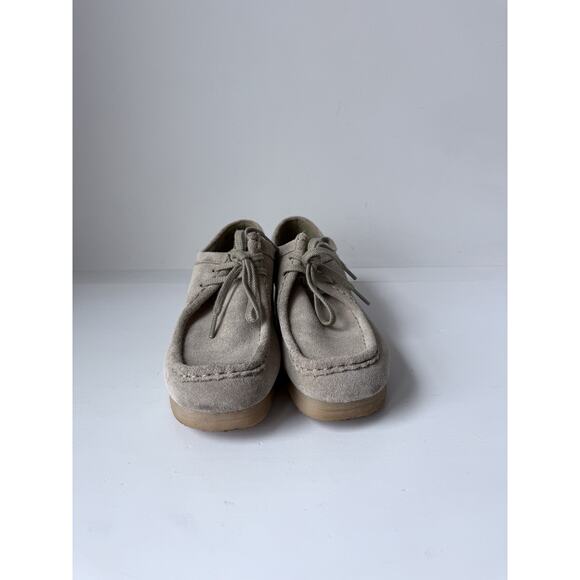 Clarks Womens Padmora Wallabee Low Tan Beige Suede Leather Comfort Shoes 7 M - Picture 4 of 8